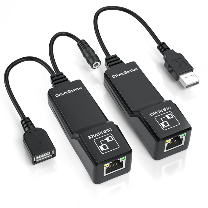 DriverGenius NT50-EU | USB 2.0 Extender Over Ethernet via Cat5e/Cat6 (50M) - EU Power