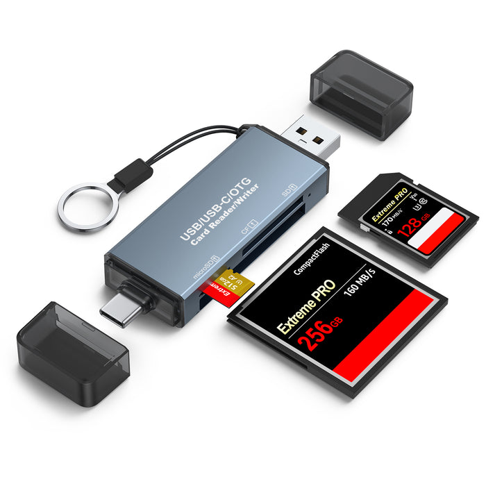 DriverGenius HB371 CompactFlash Card Reader with SD/microSD Slots