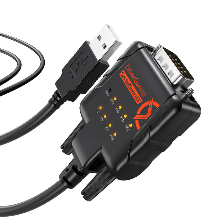 RS232-ESD9A | SerialGuardX USB to Serial Adapter with ESD Protection (FTDI, 9xLED)