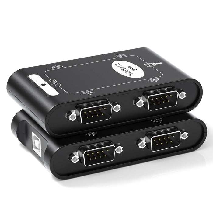 DriverGenius 4-Port USB to Serial Adapter Hub - Windows 11, Linux Only (4XRS232-B)