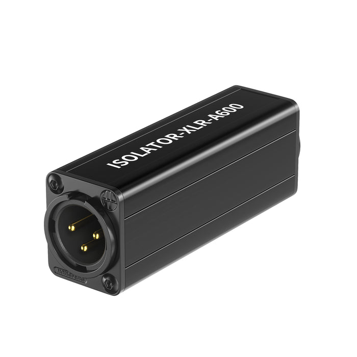 DriverGenius XLR Ground Loop Noise Isolator - Single Channel Hum Eliminator, Metal