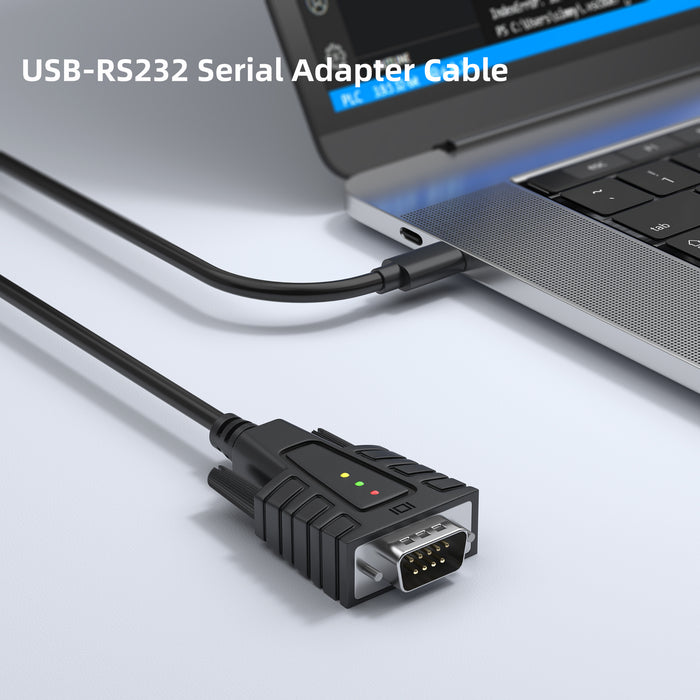 DriverGenius USB-C to RS-232 DB9 Serial Adapter - Windows 11 & macOS 14 (USB232A-B-C)