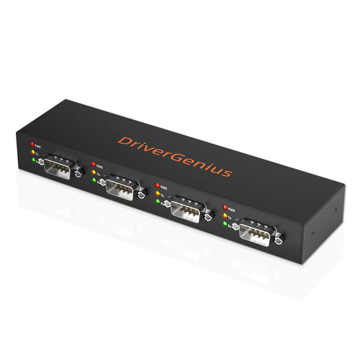 DriverGenius Industrial 4-Port USB to Serial RS-232 Converter - Windows 11 & macOS 14 (4XRS232)