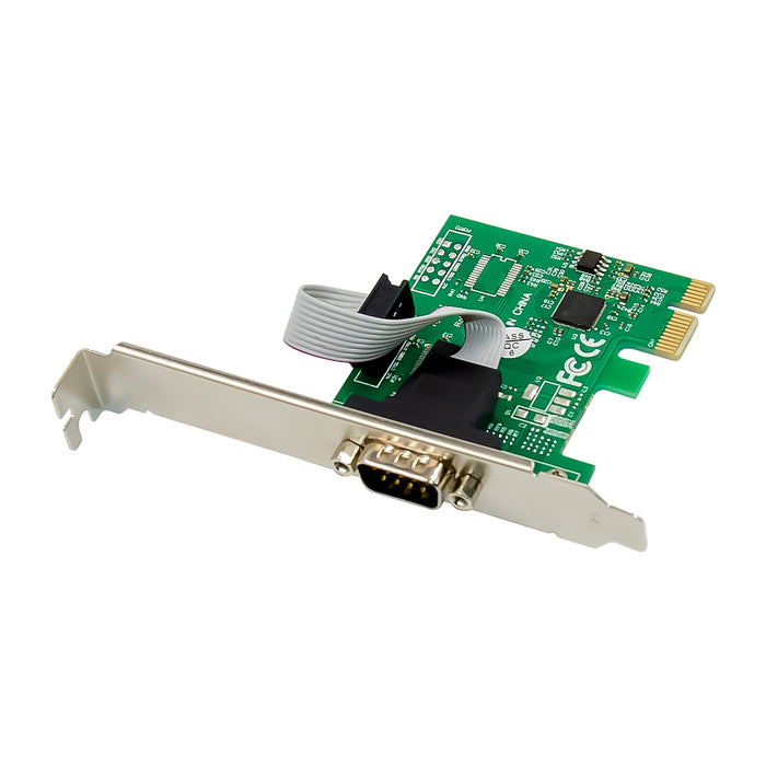 PEX-RS232-I | 1-Port PCI Express PCIe RS232 Serial Host Controller Adapter Card - PCIe to Serial DB9 Compatiable with Windows & Linux