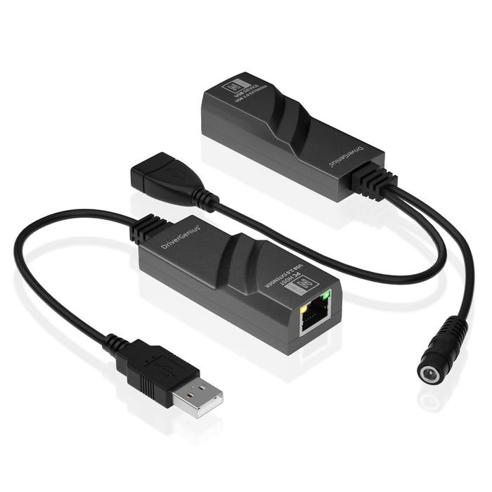 DriverGenius NT50-EU | USB 2.0 Extender Over Ethernet via Cat5e/Cat6 (50M) - EU Power