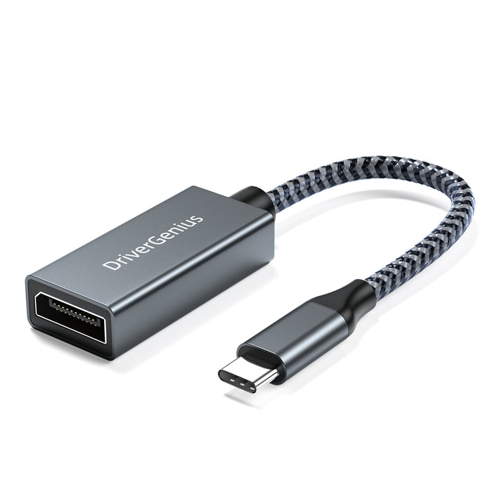 DriverGenius 8K USB-C to DisplayPort Adapter - M/F, UCDP-8K02-I