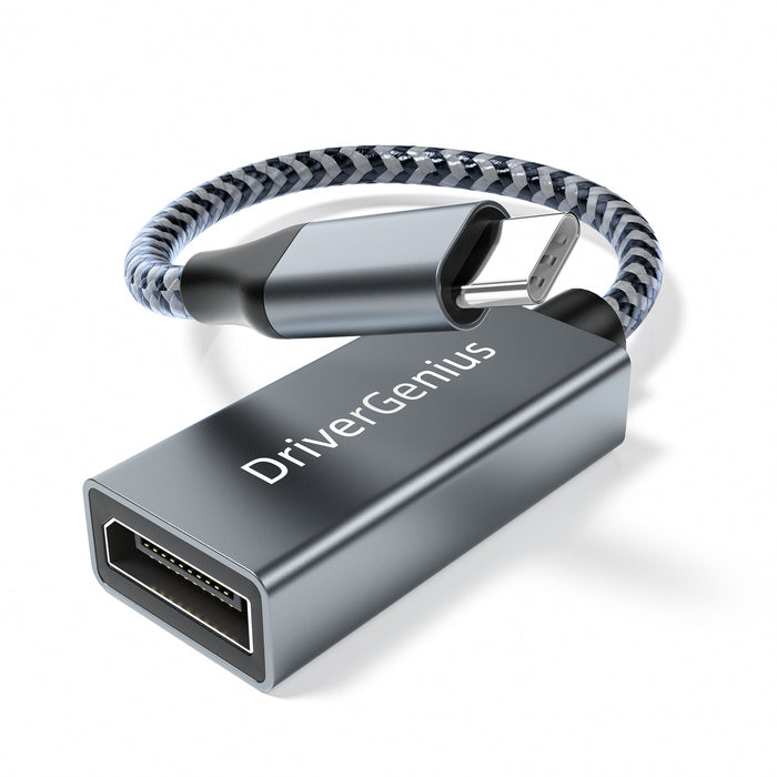 DriverGenius 8K USB-C to DisplayPort Adapter - M/F, UCDP-8K02-I