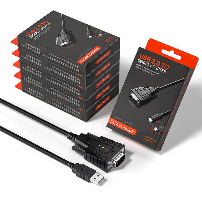 DriverGenius USB232A-B | USB auf Seriell RS232 DB9 9 Pin COM Port Konverter Kabel