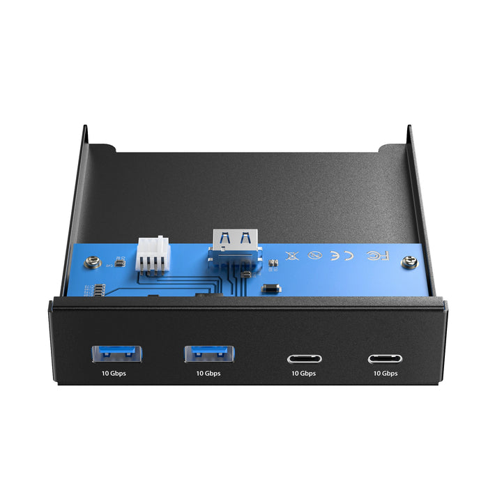 USB 3.2 Front Panel 4 Port Hub - 10Gbps - 3.5in Bay (USB35-2A2C-10G)