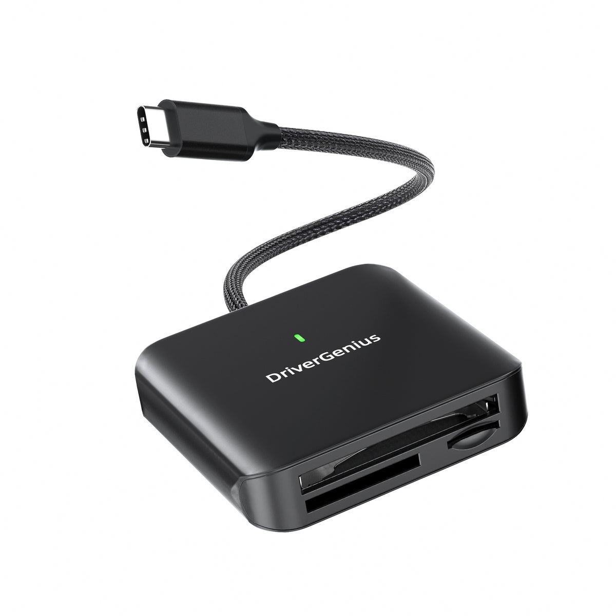 DriverGenius HB080 3-Slot USB-C SD 4.0 Card Reader - (5Gbps, UHS