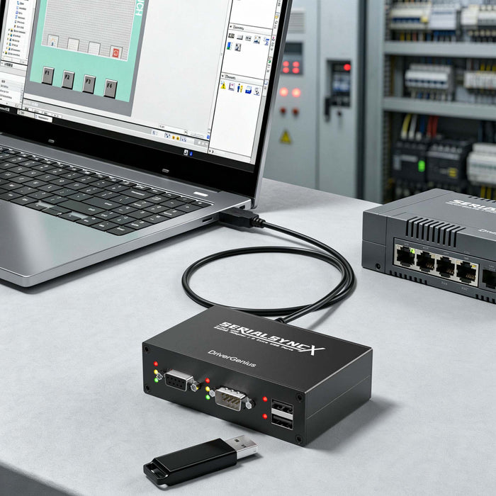 DriverGenius SerialSyncX Industrial Dual RS232 USB Serial Adapter
