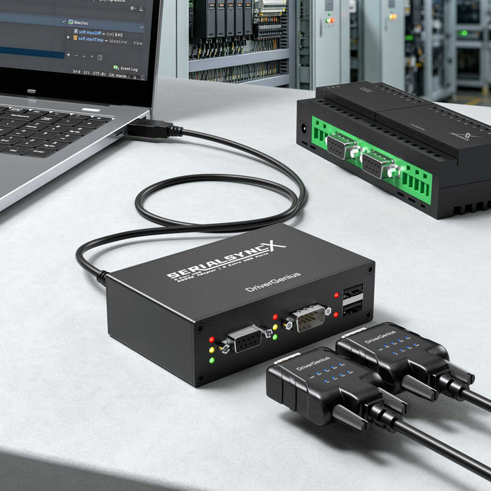 DriverGenius SerialSyncX Industrial Dual RS232 USB Serial Adapter