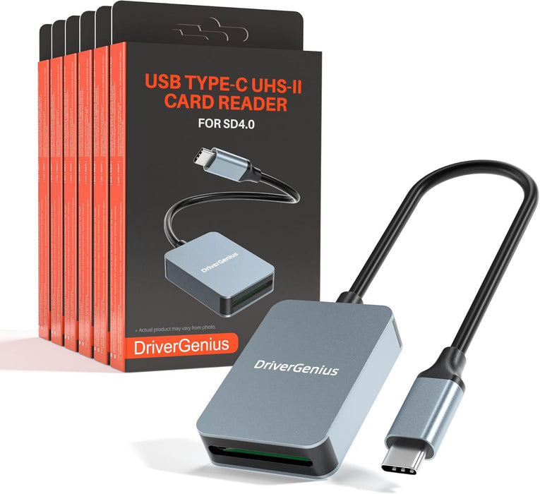 DriverGenius ProRead V9-Series USB-C UHS-II SD Card Reader (SD 4.0, 6 Pack)