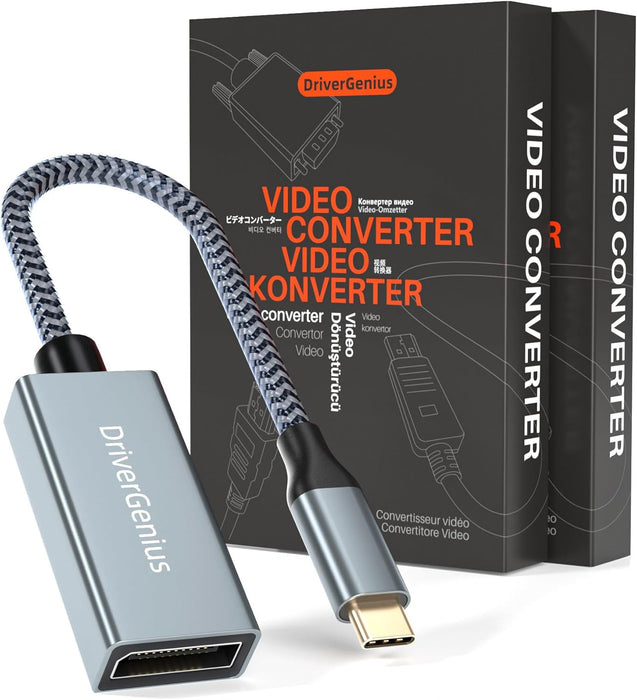 DriverGenius Vertex X86 Pro | 8K/60Hz USB-C to DisplayPort Adapter - 2 Pack