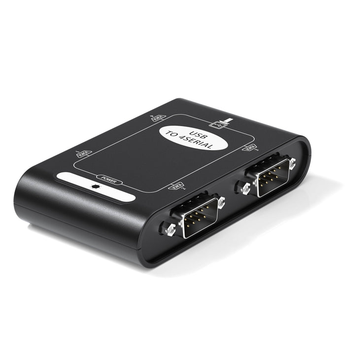 DriverGenius 4-Port USB to Serial Adapter Hub - Windows 11, Linux Only (4XRS232-B)