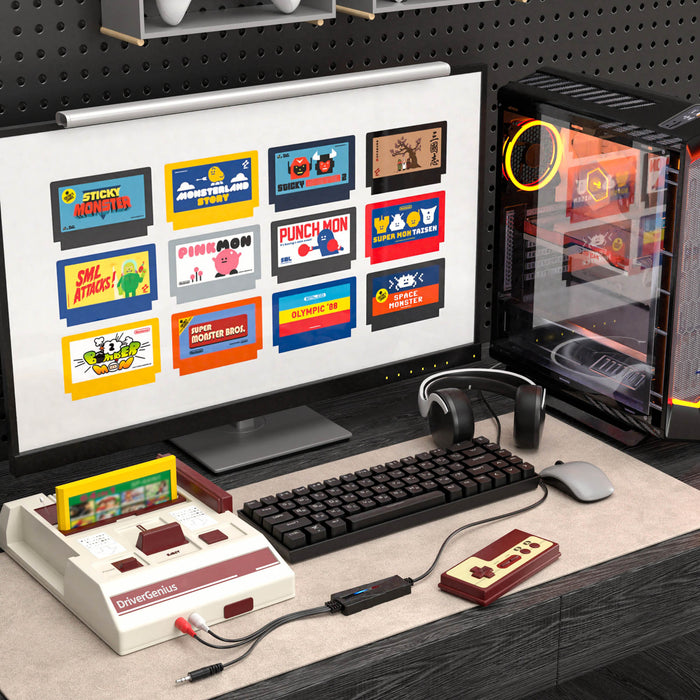 DriverGenius AudioXfer USB Audio Capture Device – Capture Audio from Cassette, Vinyl, MD & More via 3.5mm/RCA Connections for Music Enthusiasts & Podcasters | PC, Mac & Linux Compatible (AV202-B)