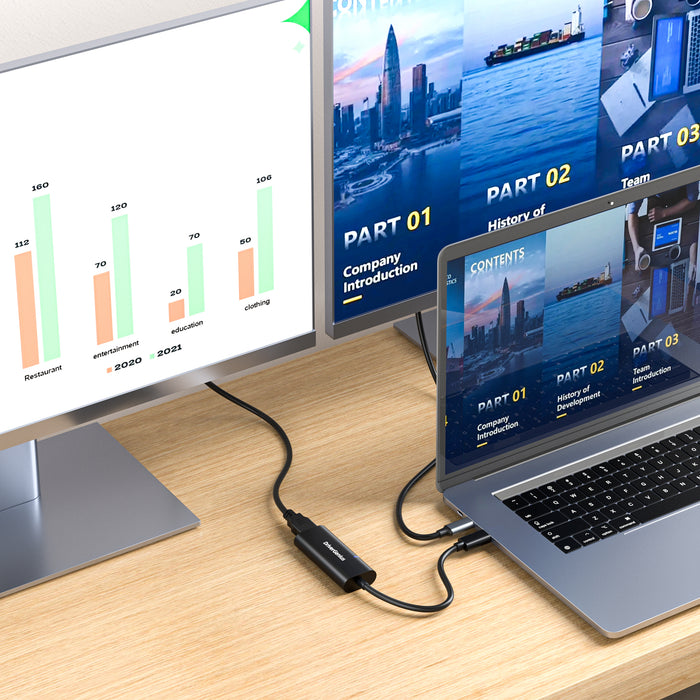 DriverGenius ViewX USB 3.0 Naar HDMI Adapter – Externe Grafische Kaart, 1080p, Voor Kantoor, Presentaties & Multitasking, Compatibel Met Windows 11 & MacOS 15