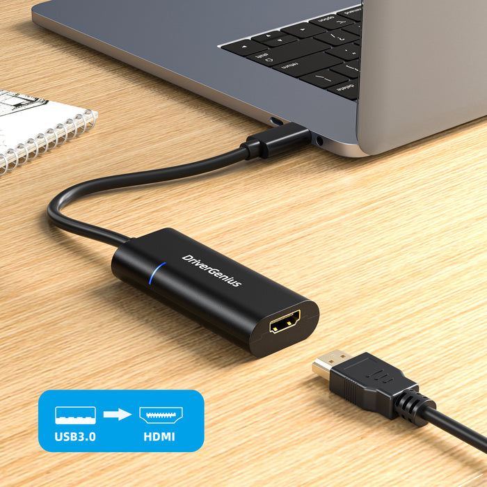 DriverGenius ViewX Uni USB 3.0 to HDMI Converter - 1080p External Graphics Video Card, Windows 11 / macOS 15 (HD00007)