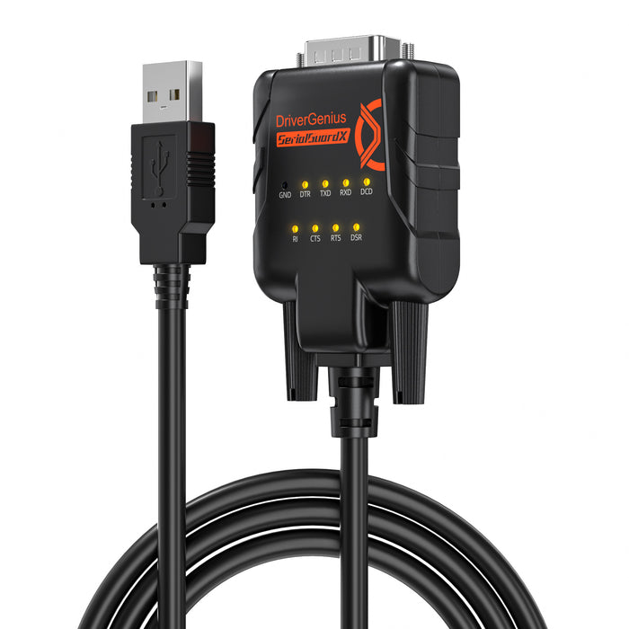 RS232-ESD9A | SerialGuardX USB to Serial Adapter with ESD Protection (FTDI, 9xLED)