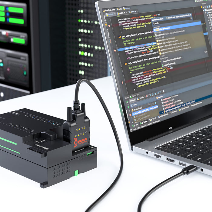 RS232-ESD9C | SerialGuardX USB-C to Serial Adapter with ESD Protection (FTDI, 9xLED)
