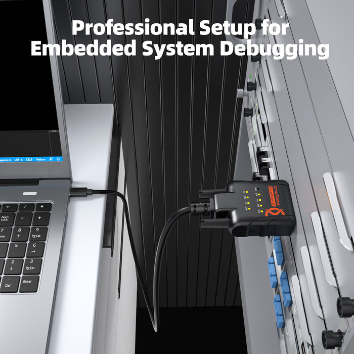 RS232-ESD9C | SerialGuardX USB-C to Serial Adapter with ESD Protection (FTDI, 9xLED)