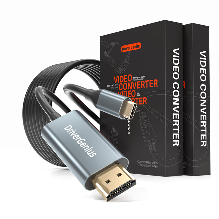 DriverGenius Inferno X43 Core | 1.8m 4K/30Hz USB-C to HDMI Adapter - UC2HD430-18-M2, 2 Pack