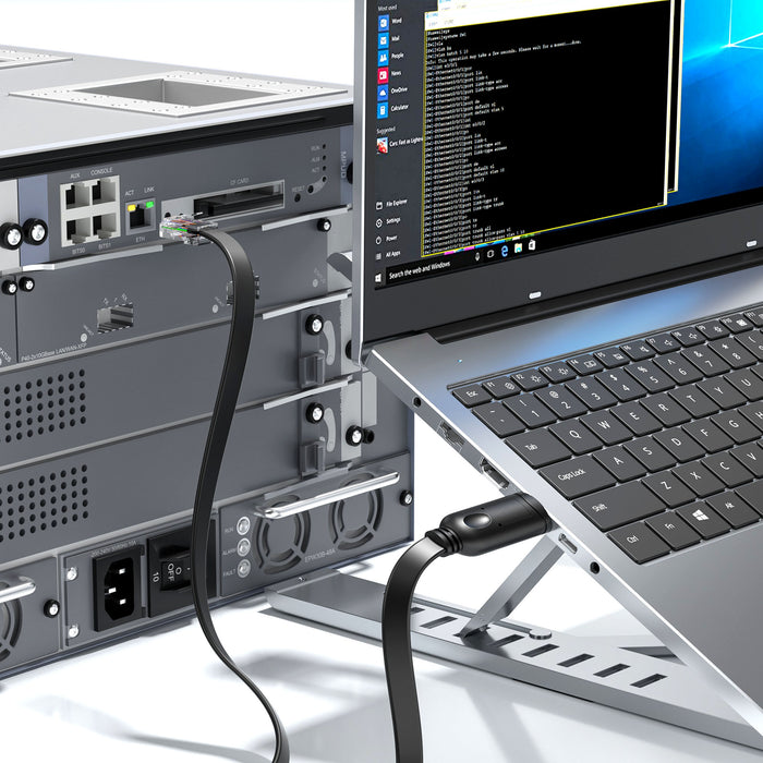 DriverGenius NetConsole | USB to RJ45 Console Cable (Rollover) for Network Management & Device Maintenance (U2RJ45-RA, 1-Pack)