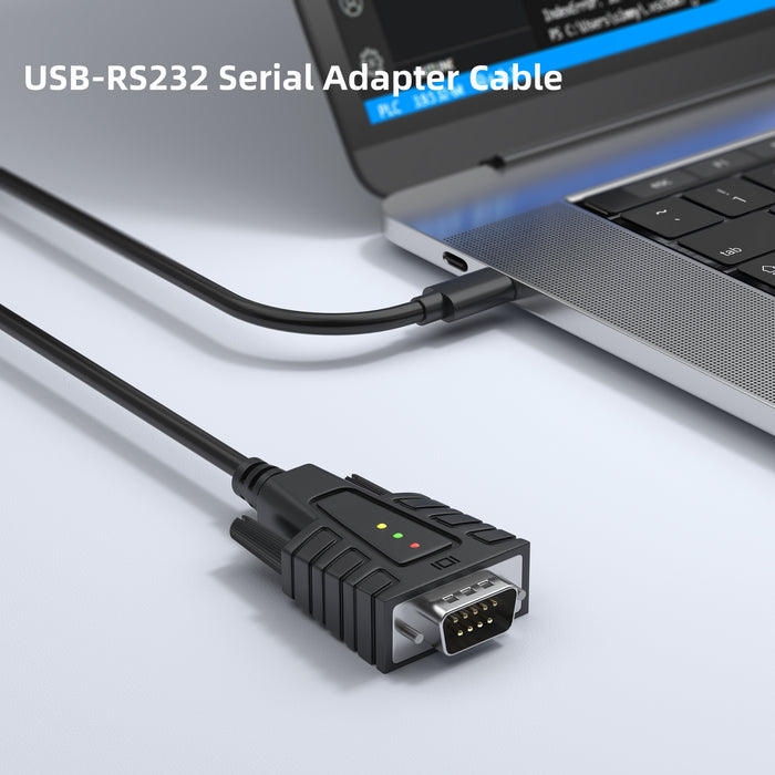 DriverGenius USB-C to RS-232 DB9 Serial Adapter - Windows 11 & macOS 15.1.1 (USB232A-B-C)