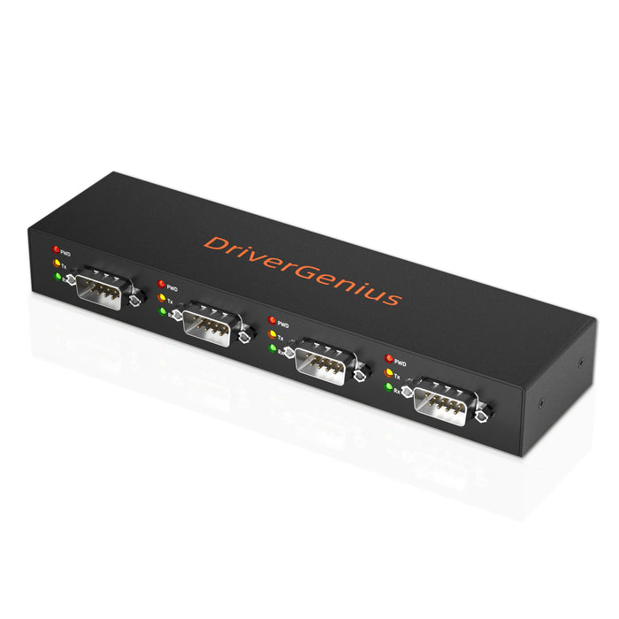 DriverGenius 4 Port USB-C to Serial Adapter - Metal, 4XRS232-C