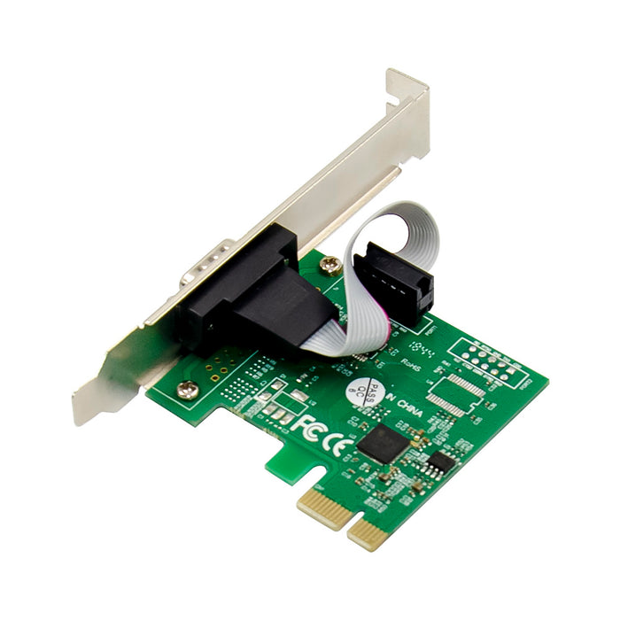 PEX-RS232-I | 1-Port PCI Express PCIe RS232 Serial Host Controller Adapter Card - PCIe to Serial DB9 Compatiable with Windows & Linux