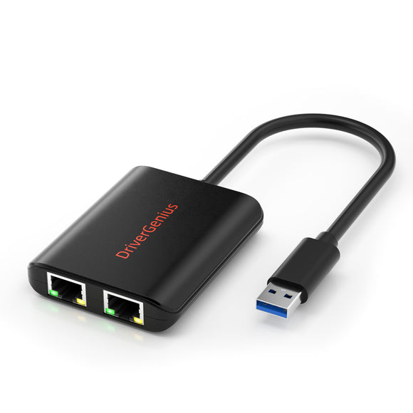 DriverGenius CU200 USB 3.0有線LAN変換アダプタ(2ポートギガビット対応 USBポート x1付き) - Windows 11 & macOS 11