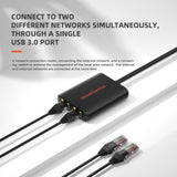 DriverGenius CU200 Adattatore USB 3.0 a doppia porta Ethernet Gigabit NIC - Windows 11 & macOS 11