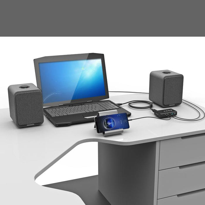 DigitalLife 7.1 Tarjeta de sonido externa para PC, adaptador de audio USB  con audio digital SPDIF para sistema de sonido listo para cine de  escritorio