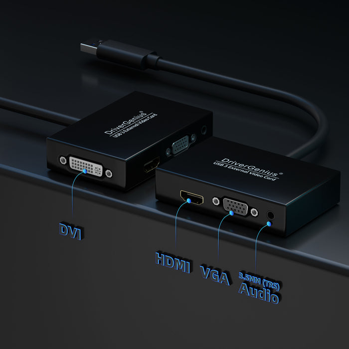 DriverGenius USB 3.0 to HDMI / DVI / VGA Adapter 2048x1152