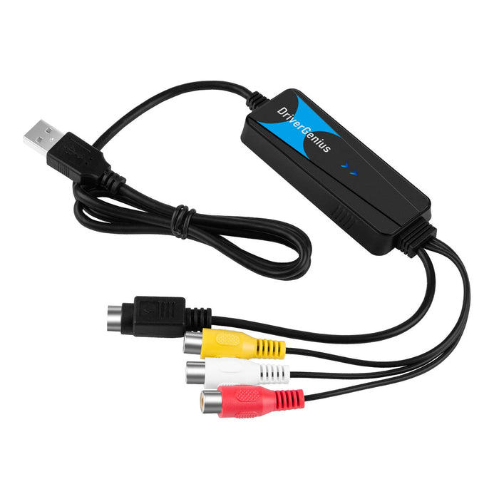 DriverGenius VDC2018 Câble d’acquisition S-Vidéo et Audio/Vidéo Composite USB - Windows 11 & macOS 12