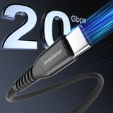 DriverGenius UC100-20G Thunderbolt 3 (20Gbps) USB-C Cable