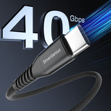 DriverGenius UC240-40G USB-C 240W PD3.1超高速充電 1.8メート8K/60Hz映像出力 (DisplayPort Altモード対応 )ケーブル