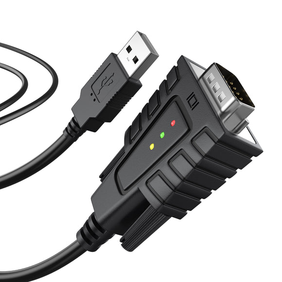 DriverGenius USB232A-B | Adaptador USB a Serie RS232 con 3 x LED