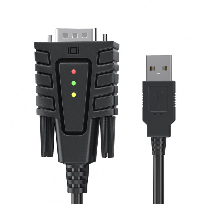 DriverGenius USB232A-B | Adaptador USB a Serie RS232 con 3 x LED