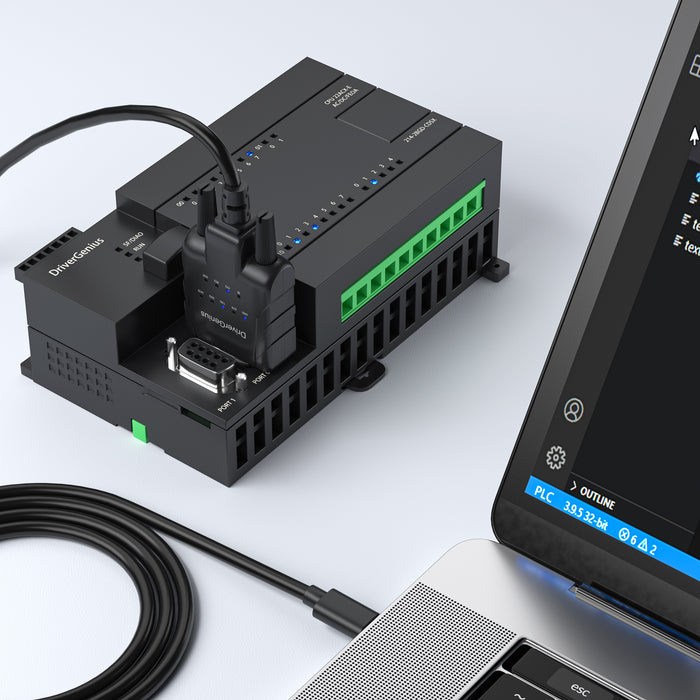 DriverGenius Professional USB-C to RS-232(DB9) Converter Cable w/ 9-LED Indicator - Windows 11 & macOS 15.1.1  (USB232A-E-C)