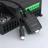 DriverGenius USB232A-E-C | Professional USB-C to RS-232 Adapter w/ 9-LED Indicator