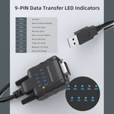 V.TOP USB232A-E  USB - RS232Cシリアル変換ケーブル (9-LEDインジケータ)