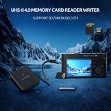 DriverGenius HB080 USB-C 3.2 Gen 1 UHS-II SD / microSD4.0 Card Reader for DLSR Camera
